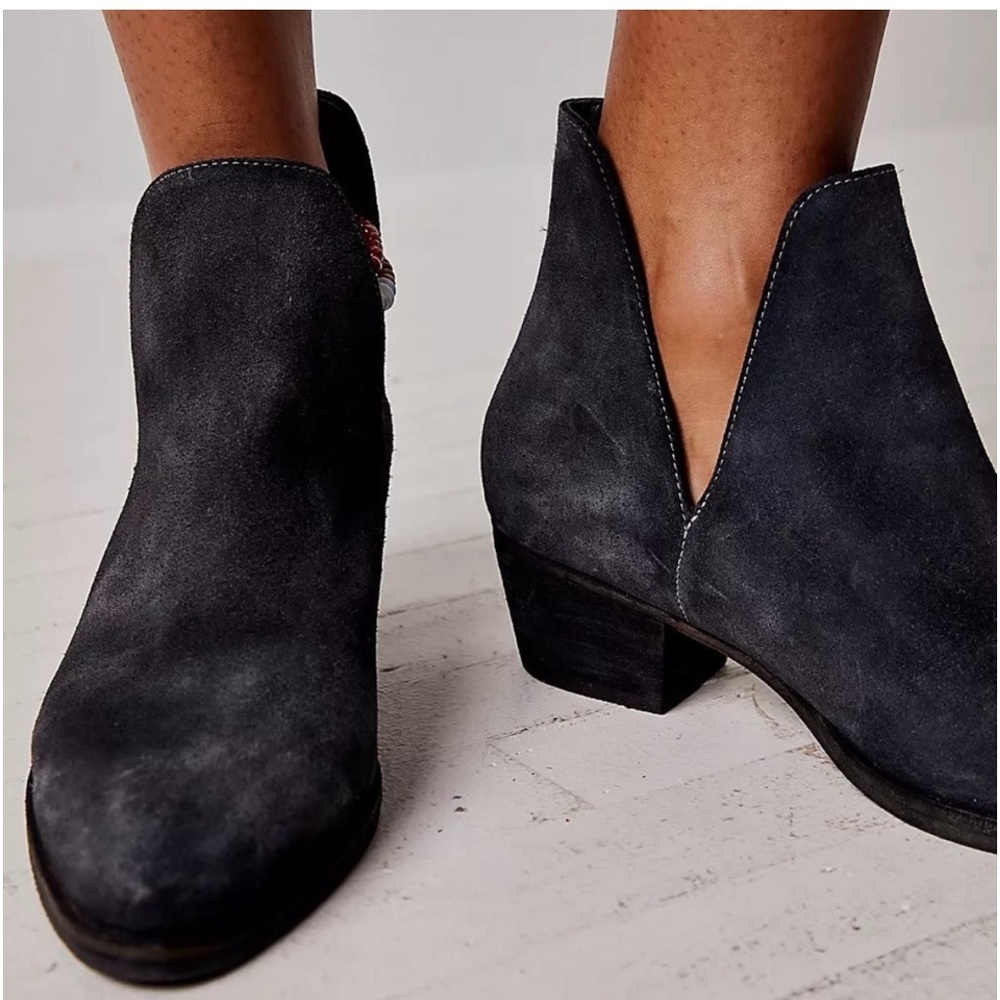 Free People Black Ankle Boots
